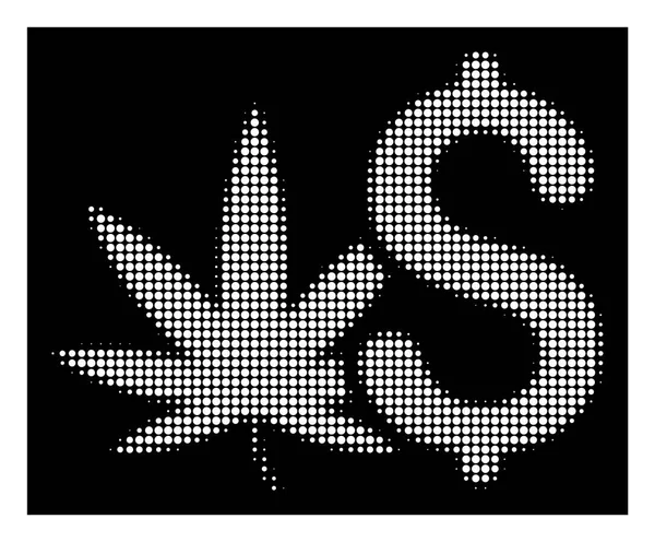 Weiße Cannabis-Ikone — Stockvektor