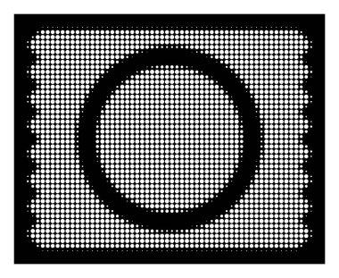 Beyaz noktalı resim prezervatif paketi simgesi