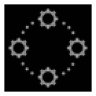 Beyaz noktalı resim dişli sanal bağlantı simgesi