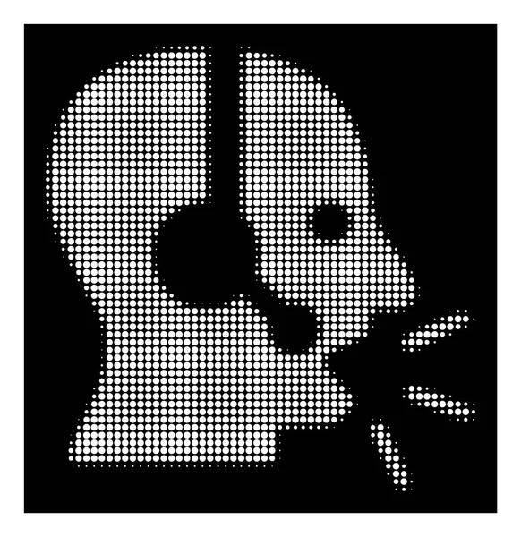 Pictogram voor het bericht van witte Halftone-Operator — Stockvector