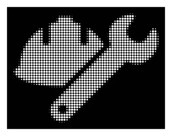 Witte Halftone ontwikkeling pictogram — Stockvector