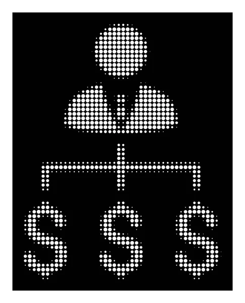 White Halftone Boss Payments Icon