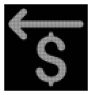 Beyaz noktalı resim Cashback simgesi