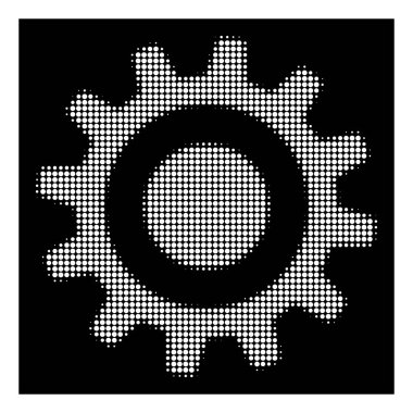 Beyaz noktalı resim karikatür simgesi