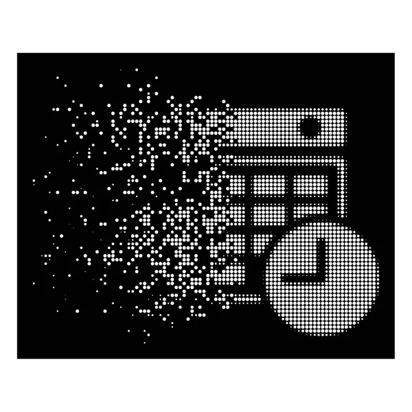 Яскрава піксельна піктограма таблиці часу Halftone — стоковий вектор