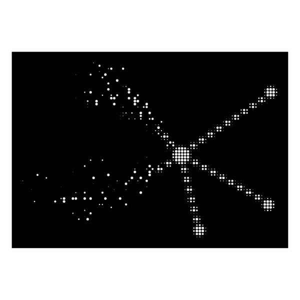 Brillante disuelto Pixel medio tono punteado relaciones icono — Archivo Imágenes Vectoriales