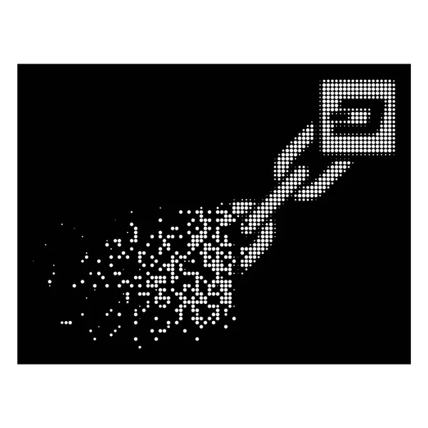 Яскрава піксельна піктограма блочного ланцюга — стоковий вектор