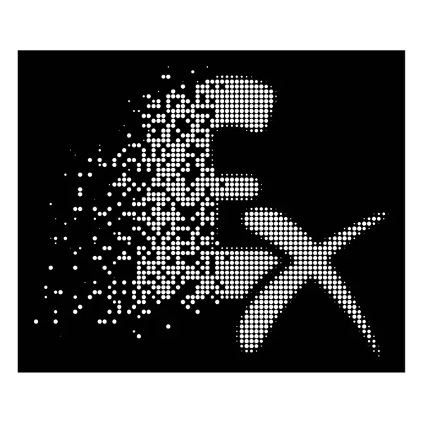 Яркий фрагментарный пиксель с полутоновым отторжением — стоковый вектор