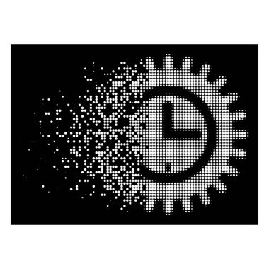 Parlak kaybolan Pixelated noktalı resim saat simgesi seçenekleri