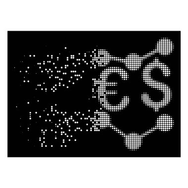Bright Pixelated yarı ton finansal eğilimler simgesi rendelenmiş