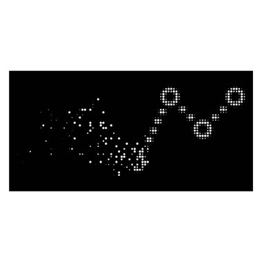 Bright Decomposed Dotted Halftone Dotted Trend Icon clipart