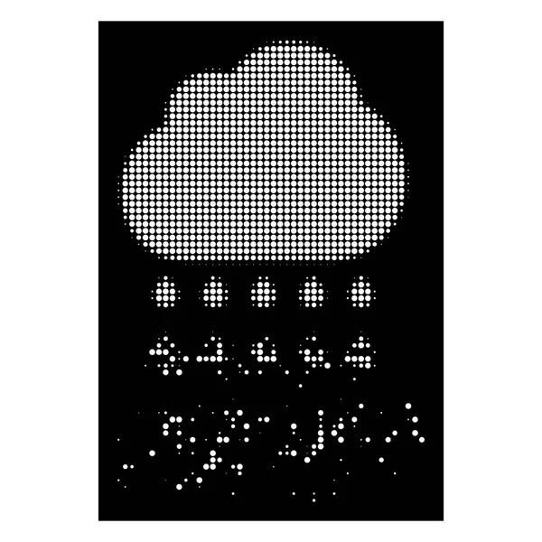 Икона "Облако белого растворяющего пикселя" — стоковый вектор