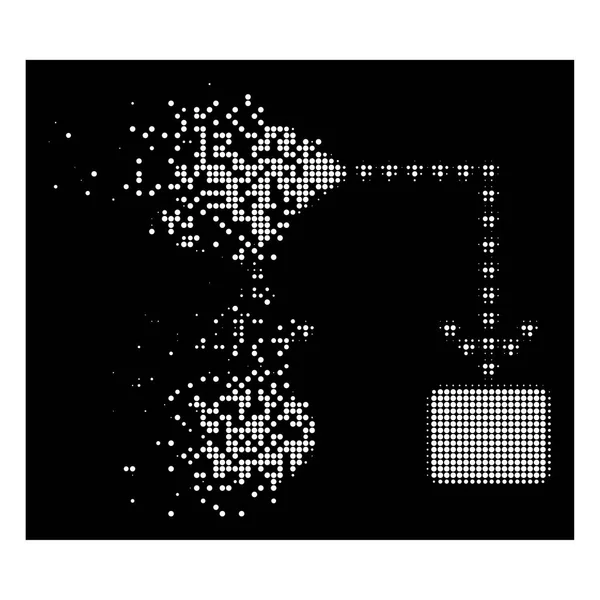 Bright rozpuszczenie ikonę schemat blokowy algorytmu rastra kropki — Wektor stockowy