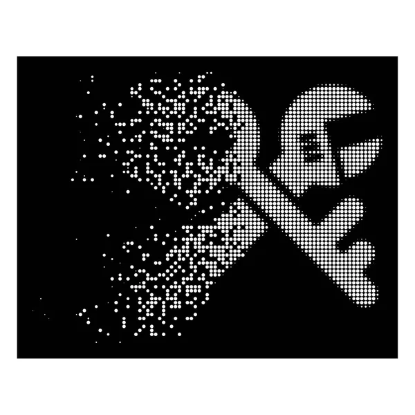 White Disappearing Dot Halftone Security Tools Icon