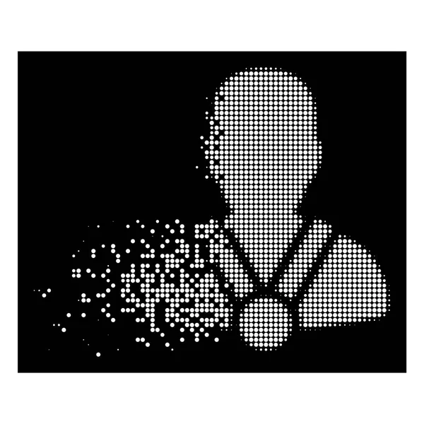 Icono de campeón de medio tono píxel fragmentado brillante — Archivo Imágenes Vectoriales