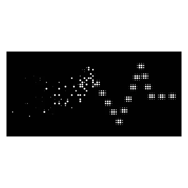 Bright verdwenen Dot Halftone bezaaid Pulse pictogram — Stockvector
