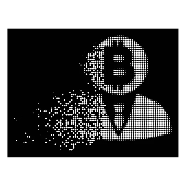 White Department Halloween one Bitcoin Manager Icon — стоковый вектор