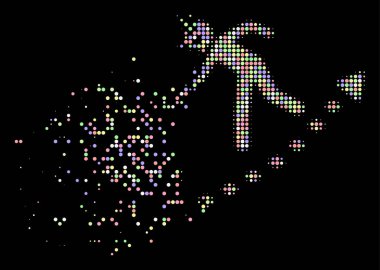 Yumuşak hareketli Pixelated noktalı resim eğitim ilerleme simgesi