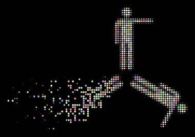 Erkekler simgesini işaret parlak kırık nokta noktalı resim