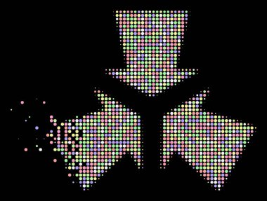 Yumuşak Pixelated noktalı resim küçültme okları simge imha
