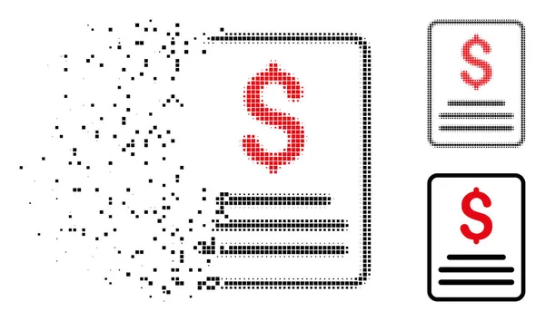 Значок "Распределенный пикселированный полутоновый счет-фактура" — стоковый вектор