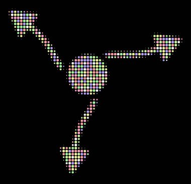 Eğri ok noktalı resim kompozisyon çevrelerin