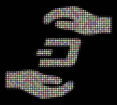 Çizgi bakım el noktalı resim mozaik çevrelerin