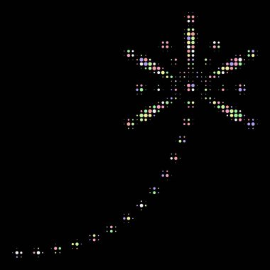 Selam havai fişek izleme noktalı resim kolaj nokta