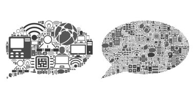 Bulut mozaik simgeler için Bigdata resimler