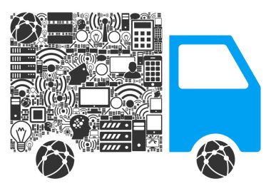 Bigdata için teslimat kompozisyon simgesi