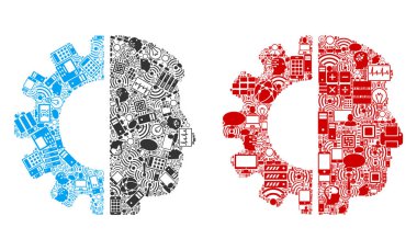 Bigdata için Android kafa kompozisyon simgeler