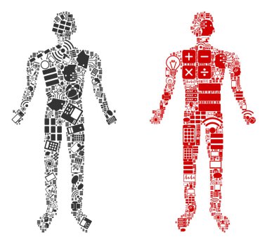 Bigdata için insan mozaik simgeler