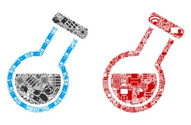 İmbik kompozisyon simgeler Bigdata için