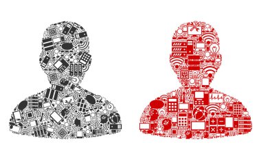 Bigdata için kullanıcı kolaj simgeler