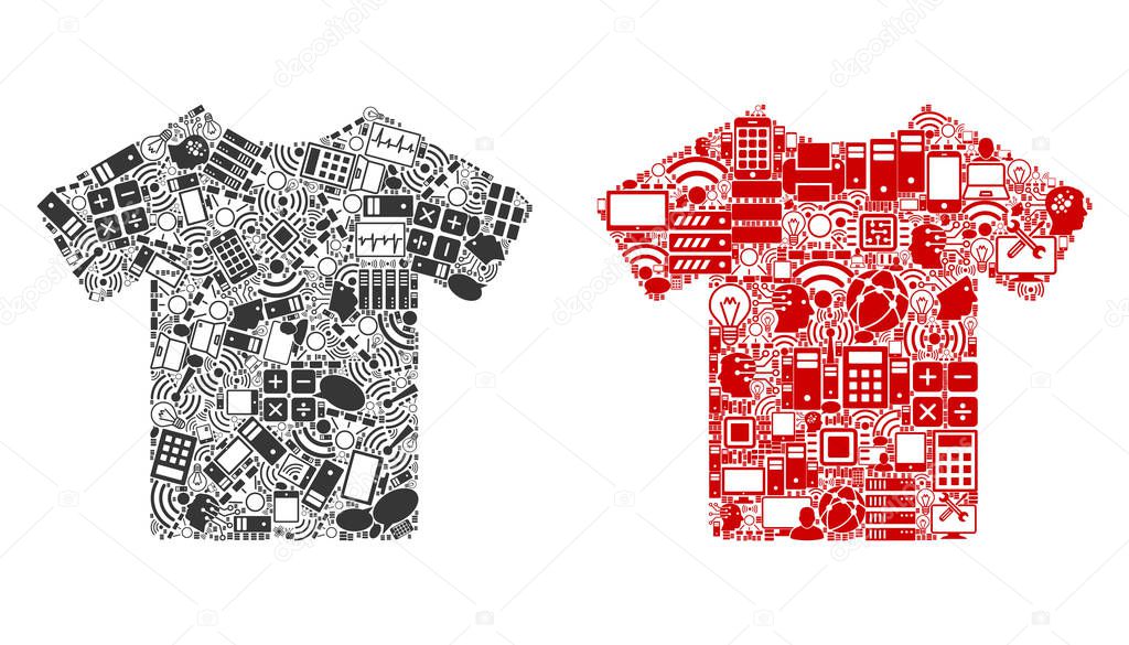 T-Shirt Collage Icons for BigData