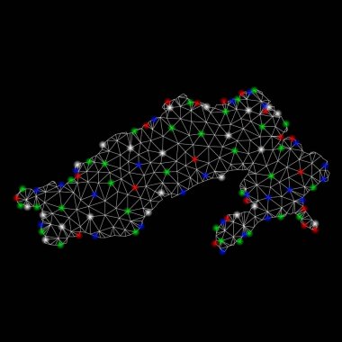 Flash Spotlar ile parlak mesh ağ Arunachal Pradesh devlet Haritası