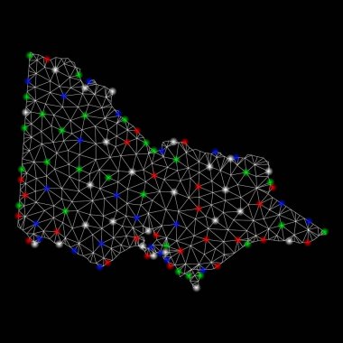 Parlama Spotlar ile parlak Mesh 2D Avustralya Victoria Haritası