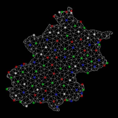 Flash Spotlar ile Bright Mesh 2D Pekin şehir haritası