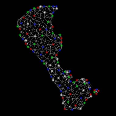 Işık Spotlar ile Bright mesh ağ Boracay Adası Haritası
