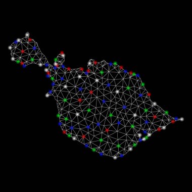 Işık Spotlar ile parlak Mesh karkas Heard ve McDonald Adaları Haritası