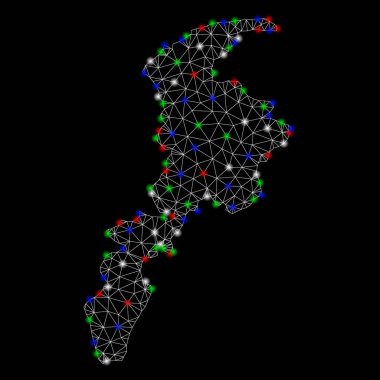 Parlama Spotlar ile parlak kafes tel çerçeve Khyber Pakhtunkhwa Eyaleti Haritası