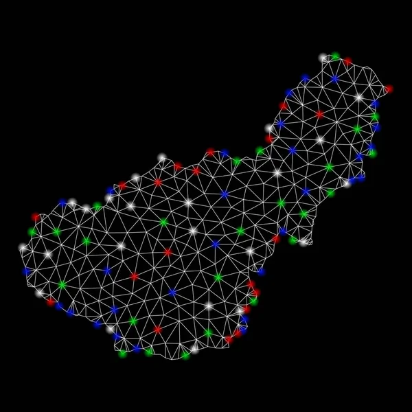 Bright Mesh karkas Granada Province haritası ile Flash Spotlar