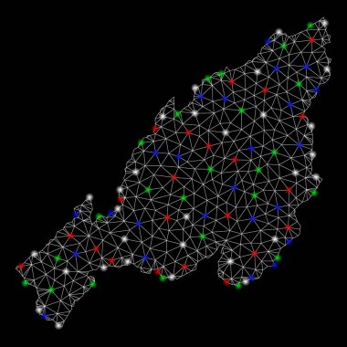 Flash Spotlar ile parlak Mesh karkas Nagaland devlet Haritası