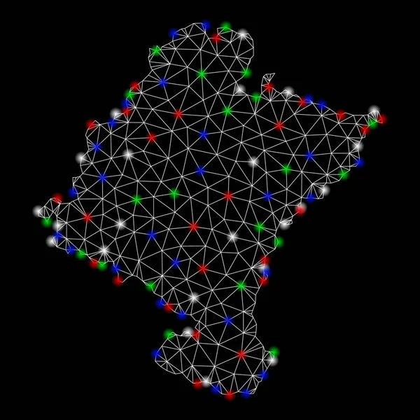 Flash Spotlar ile Bright mesh ağ Navarra Eyaleti Haritası