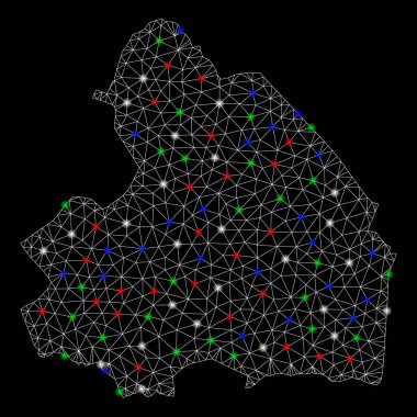 Işık Spotlar ile aydınlık kafes ağ Drenthe Province Haritası
