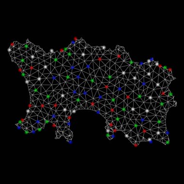 Işık Spotlar ile Bright mesh ağ Jersey Adası Haritası