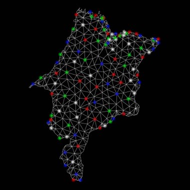 Işık Spotlar ile parlak mesh ağ Maranhao devlet Haritası