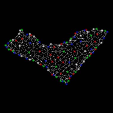 Flash Spotlar ile Bright mesh ağ Alagoas devlet Haritası