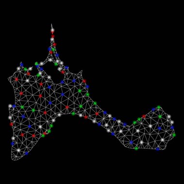 Işık Spotlar ile Bright mesh ağ Formentera Adası Haritası