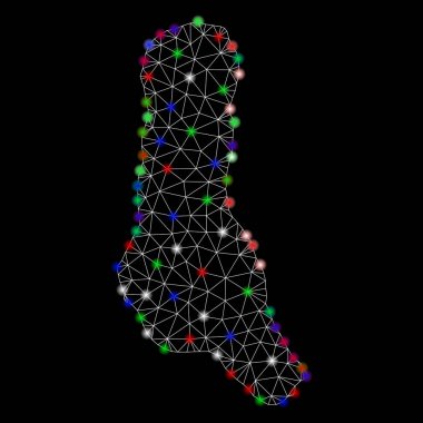 Işık Spotlar ile parlak Mesh karkas Grande Comore Adası Haritası